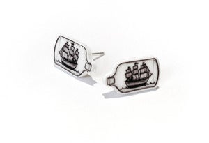 Image of Ship in a Bottle Earrings