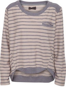 Image of Numph Zahra Sweat Blue Stripe Jumper