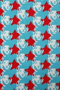 Image of Star Lion Blue and Red organic jersey (by the half metre)