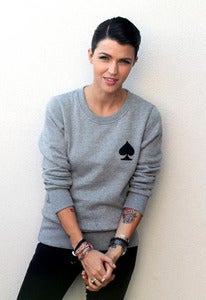 Image of RUBY ROSE in Grey Simple Simon Crew