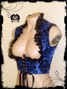 Image of Royal Blue Damask Underbust Vest