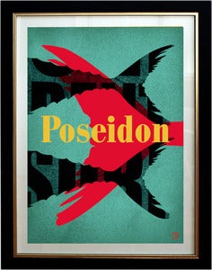 Image of Poseidon Art print framed
