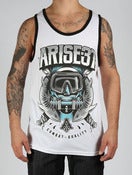 Image of DIVER TANK TOP- WHITE/BLACK