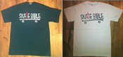 Image of Limited Edition Black or White "SkateBible" t-shirts.