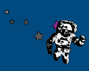 Image of astronaut painting