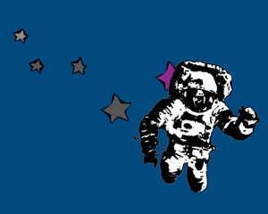 Image of astronaut painting