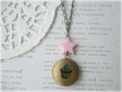 Image of Antique Brass Small Cupcake Locket