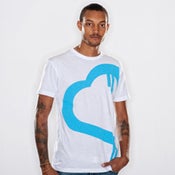 Image of BHG White and Electric Blue Buy a Heart Give a Heart T-Shirt
