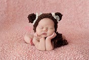 Image of Chocolate bear bonnet