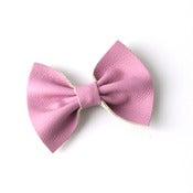 Image of Medium Leather Hair Bow - Candy