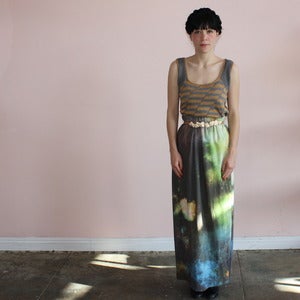Image of Ermie paper towel print maxi skirt