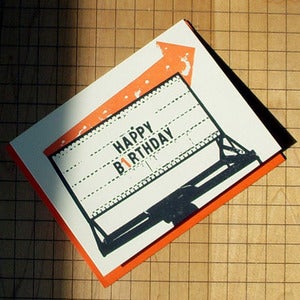 Image of Happy Birthday Sign and Arrow Card