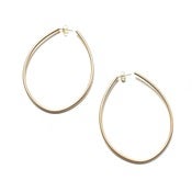 Image of large droplet hoop earrings