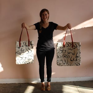 Image of Gravel & Gold 'Boob' totes