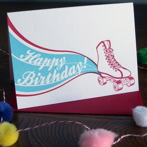 Image of Roller Skate Birthday Card