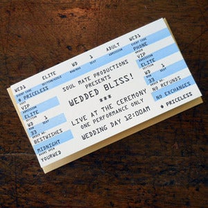 Image of Wedded Bliss Ticket Card