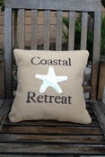 Image of Coastal Retreat Burlap Pillow
