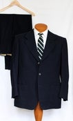 Image of Vintage 1940s/50s Navy Flannel Suit, size 40 Short, was $150
