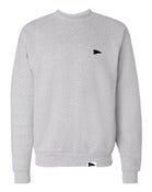 Image of Embroidered Pennant Crewneck - Ash