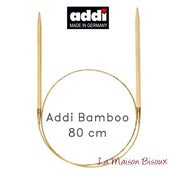 Image of Addi Bamboo 80 cm - Agujas circulares fijas / Fixed knitting needles / Aiguilles circulaires fixes