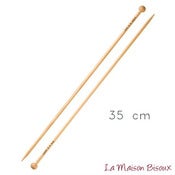 Image of Addi bamboo - Agujas rectas 35cm / Straight knitting needles 35cm / Aiguilles droites 35cm