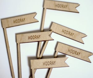 Image of Wooden Cupcake Toppers