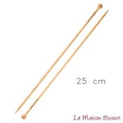 Image of Addi bamboo - Agujas rectas 25cm / Straight knitting needles 25cm / Aiguilles droites 25cm