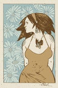 Image of print; untitled flowergirl