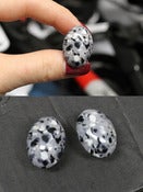Image of 7/16" Black & White Marble plugs!