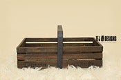 Image of English Market Basket - Wooden - French Vintage Style