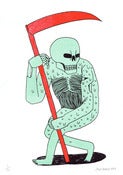 Image of Death With Scythe - A4 Risograph Print