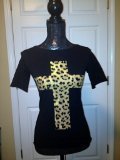 Image of Limited Edition Leopard Black Cross Fitted Tee