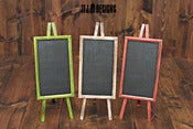 Image of Tall Chalkboard on Easel Stand- THREE Color Choices - Red, Green & White/Cream