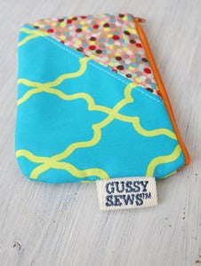 Image of Trellis + Confetti medium zip pouch