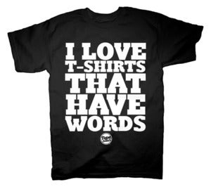 Image of "I Love T-shirts" T-shirt