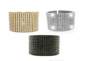 Image of 12 Row Iced Out Bracelet in Gold Silver or Black Finish