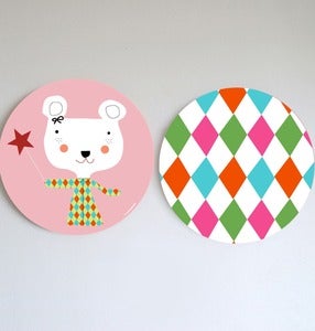 Image of Cuadros infantil Hada o Rombos- kids wall art