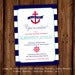 Image of Nautical Shower Invitation - Anchors Away