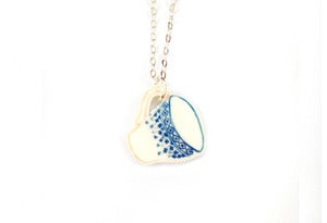 Image of Blue Tea Cup Necklace