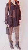 Image of Sheer Flowy Hi-Lo Buttoned Top