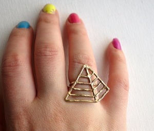 Image of Brass Pyramid Ring