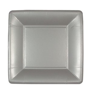 Image of Silver Square Paper Plates