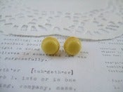 Image of Yellow Macaroon Earring Post Stud