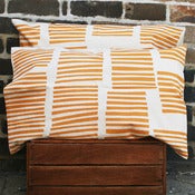 Image of pair of boardwalk pumpkin workingcloth pillowslips