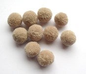 Image of 10 x Cream / Beige Pompoms - Destash