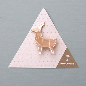 Image of Origami Stag Brooch by Hug A Porcupine