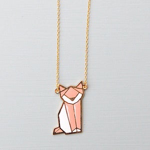 Image of Origami Fox Necklace by Hug A Porcupine 