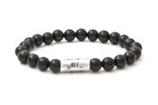 Image of Herren Armband Rocks Edelstein Perlen Onyx schwarz / Men’s bracelet Rocks stone beads Onyx black