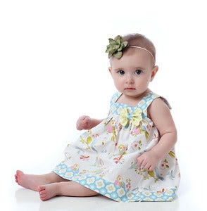 Image of Square Neck Top and Dress Pattern for Baby - 0 to 24 months