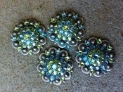 Image of Swarovski Rhinestone Conchos - Aquamarine and Peridot